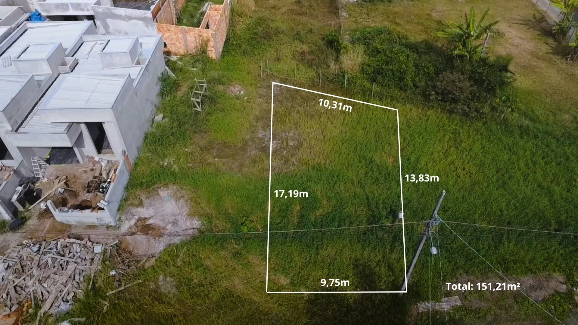 TERRENO PRONTO PARA CONSTRUIR - LIMPO SEM VEGETAÇÃO