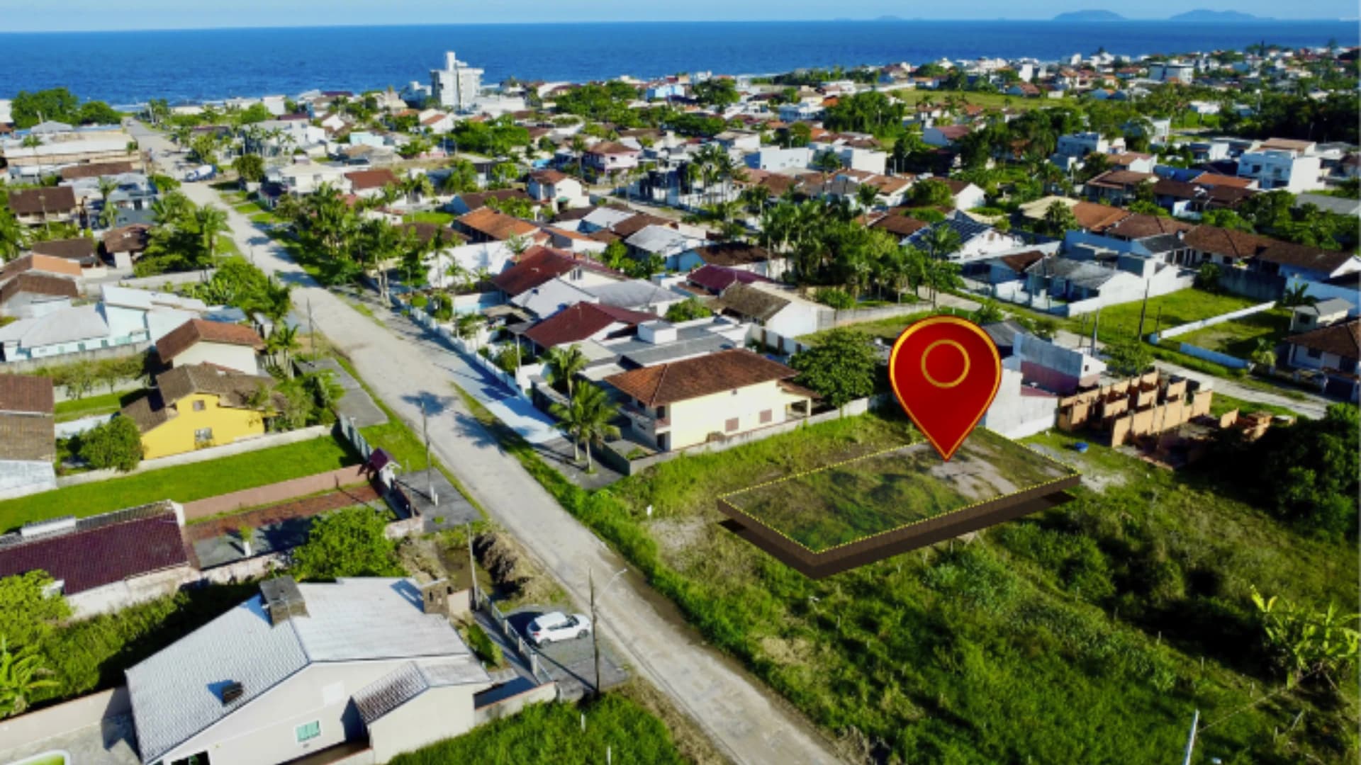 TERRENO A 450m DO MAR PRONTO PARA CONSTRUIR